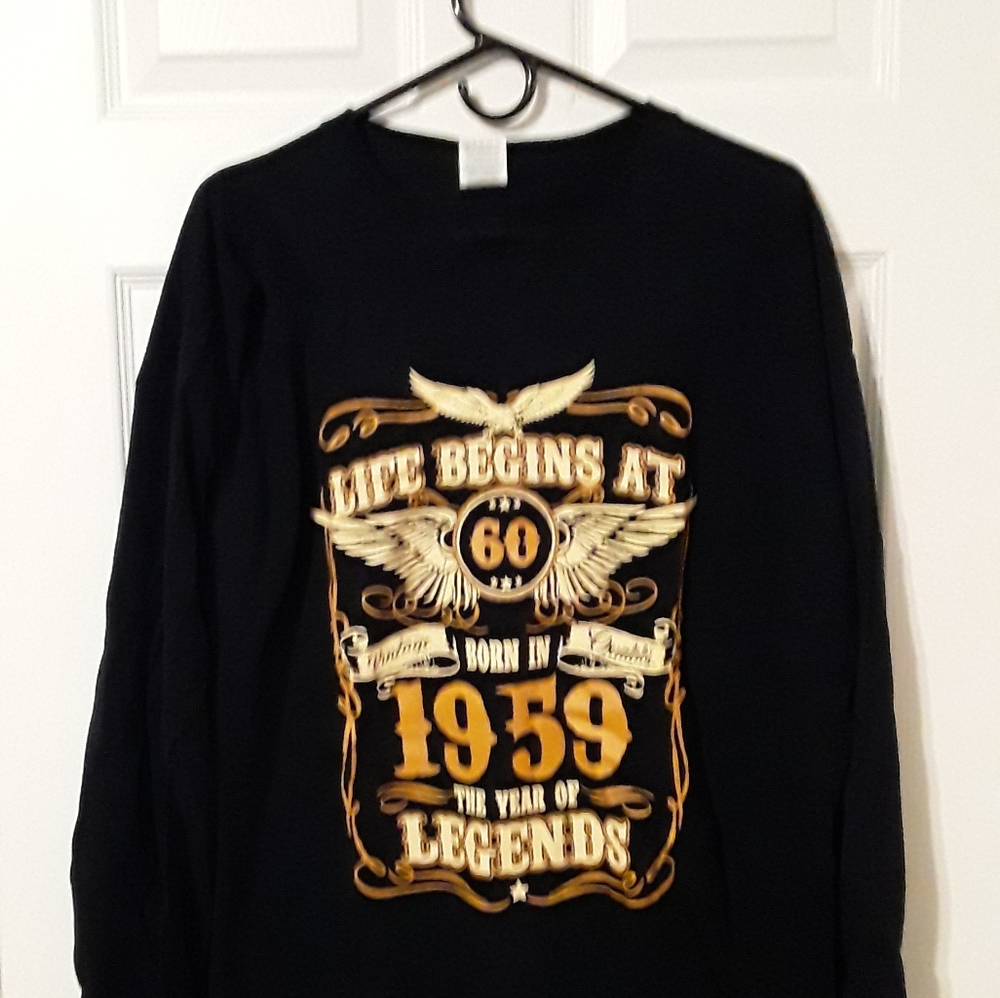 Life begins at 60 sweatshirt in black